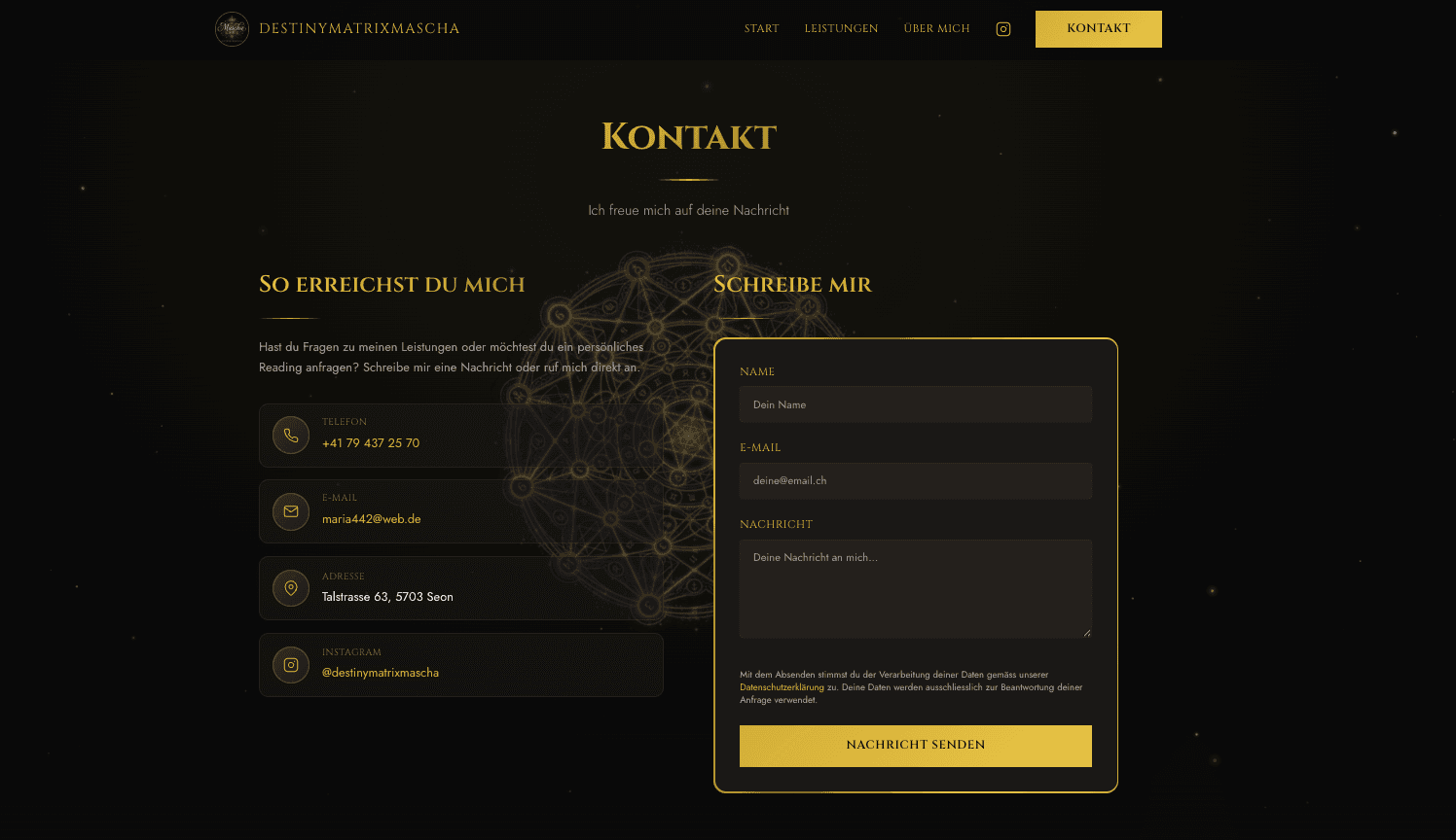 destinymatrixmascha.vercel.app - Multi-Channel-Kontakt mit DSGVO ohne Hürde